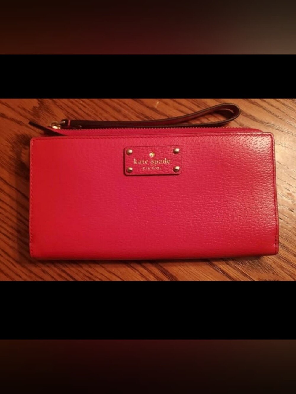 Kate Spade Red Leather Wristlet